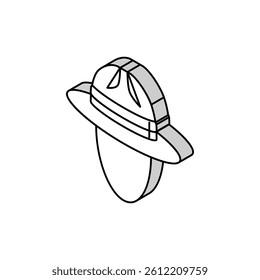 campaign hat cap isometric icon vector. campaign hat cap sign. isolated symbol illustration