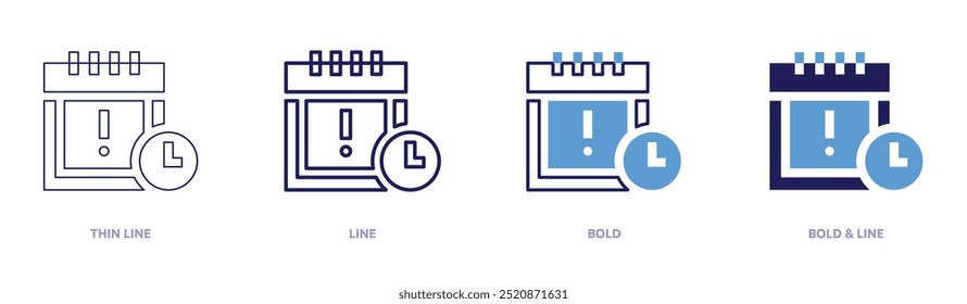 Campaign icon in 4 different styles. Thin Line, Line, Bold, and Bold Line. Duotone style. Editable stroke.