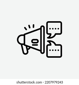  campaign icon, isolated NGO outline icon in light grey background, perfect for website, blog, logo, graphic design, social media, UI, mobile app