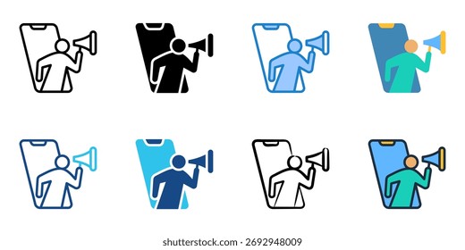 Campaign icon set multiple style collection 

