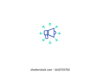 Campaign icon in trendy flat style isolated on white background vector illustration
