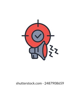 campaign icon. vector.Editable stroke.linear style sign for use web design,logo.Symbol illustration.