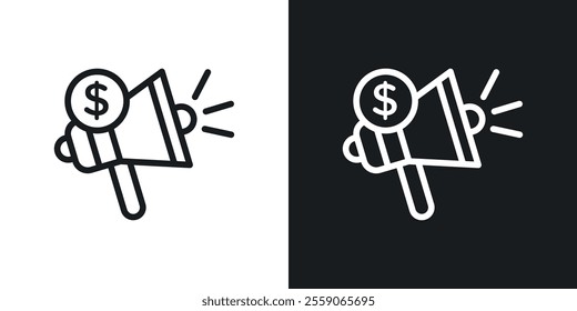Campaign icons. vector set in black colors