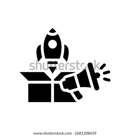 Campaign Launch Icon Glyph Vector Illustration