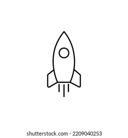 Campaign launch vector icon, rocket symbol. Simple modern flat vector illustration for website or mobile app