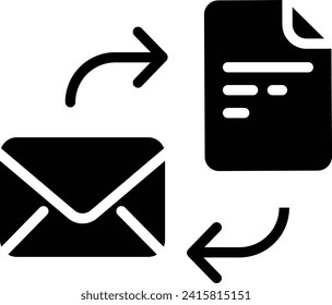 Campaign mail solid and glyph vector illustration