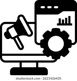 Campaign Management Icon Mixed Vector Illustration