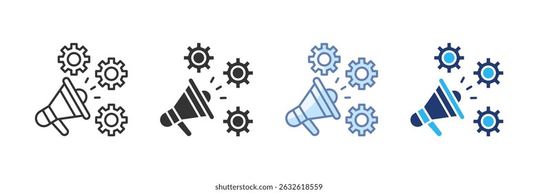 Conjunto de iconos de administración de campañas Colección de estilos múltiples