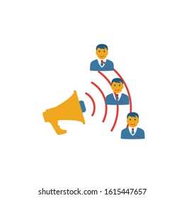 Campaign Management icon. Simple flat element from crm collection. Creative campaign management icon for templates, software and apps.