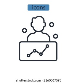 campaign management icons  symbol vector elements for infographic web