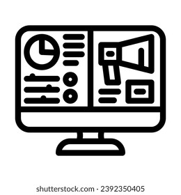 campaign management social media line icon vector. campaign management social media sign. isolated contour symbol black illustration