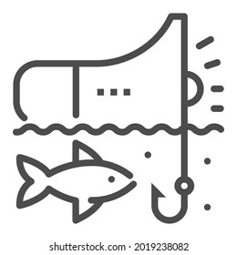 Campaign optimization, square line vector icon.