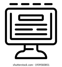 Campaign plan icon. Outline campaign plan vector icon for web design isolated on white background