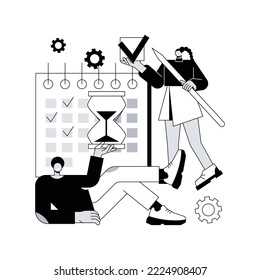 Campaign planning abstract concept vector illustration. Digital marketing service, strategy planning, advertising campaign, promotional plan, company website element, UI design abstract metaphor.