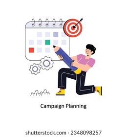 Campaign Planning Flat Style Design Vector illustration. Stock illustration