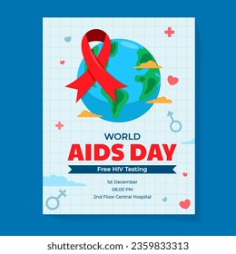 Campaign poster publication for world aids day.