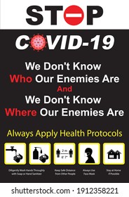Campaign posters to stop the spread of COVID-19