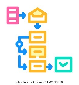 campaign production deployment color icon vector. campaign production deployment sign. isolated symbol illustration