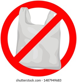 Campaign to reduce plastic bags usage
Vector image.