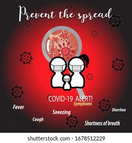 Campaign sign for wearing protective mask To protect against fluids and dirt, including the bacteria that cause the Covid 19 virus