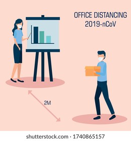 campaign of social distancing at office for covid 19