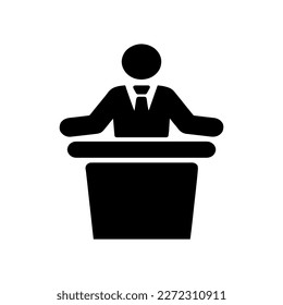 campaign speech icon vector isolated on background