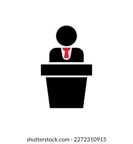 vector de icono de voz de campaña aislado en segundo plano