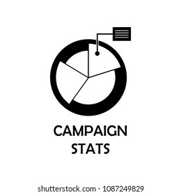 campaign stats icon. Element of marketing for mobile concept and web apps. Detailed campaign stats icon can be used for web and mobile. Premium iconmarketing on white background