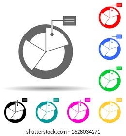 campaign stats multi color style icon. Simple glyph, flat vector of digital marketing, promotion icons for ui and ux, website or mobile application