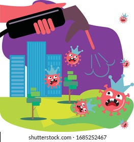 Campaign to sterilize cities against the virus