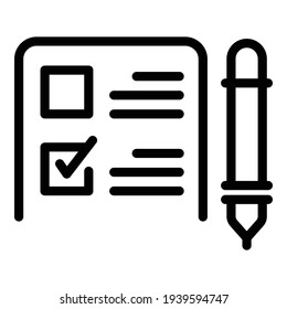 Wahlkampfumfrage-Symbol Umfrage zur Kampagne, Vektorsymbol für Webdesign einzeln auf weißem Hintergrund
