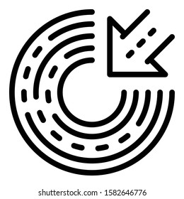 Campaign target icon. Outline campaign target vector icon for web design isolated on white background