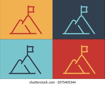 Campaign Target Point Logo Template, Simple Flat Icon of marketing,target,point