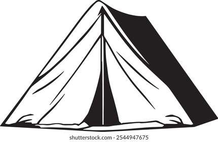 Campaign Tent Vector Black Vector