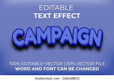 Campaign text effect, easy to edit