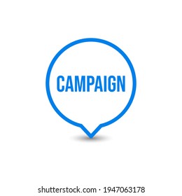 Vector de iconos de contorno de voz de texto de campaña