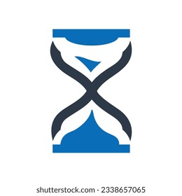 Icono azul plano de tiempo de campaña Isolación en la ilustración del vector de fondo blanco | Iconos de Seo