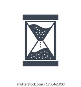 Icono de glifo vectorial relacionado con los servicios de temporización de campañas. Aislado en fondo blanco. Ilustración vectorial.