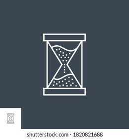Campaign Timing Services Related Vector Thin Line Icon. Isolated on Black Background. Editable Stroke. Vector Illustration.