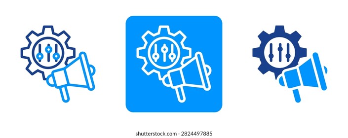 Campaign Tweaking Icon In Dual Tone Style