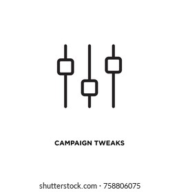 Campaign tweaks vector icon, equalizer symbol. Modern, simple flat vector illustration for web site or mobile app