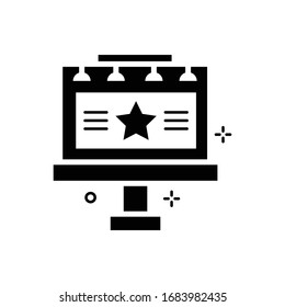 ­Ad Campaign Vector Glyph Style illustration. Internet and Digital Marketing icon.