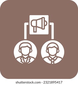 Icono vector de campaña. Se puede usar para imprimir, móviles y aplicaciones web.