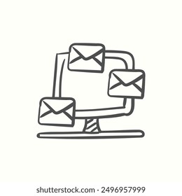 campaignicon, isolated handdrawn icon theme seo