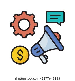 Kampagnen Timing Vektorgrafik gefüllt Umriss Icon Design Illustration. SEO-Entwicklungs- und Marketing-Symbol auf weißem Hintergrund EPS10-Datei