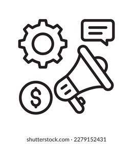 Ilustración de diseño de iconos con el vector de sincronización de campañas. Símbolo de desarrollo y marketing SEO sobre el fondo blanco del archivo EPS 10