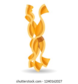 Campanelle pasta icon. Cartoon of campanelle pasta vector icon for web design isolated on white background