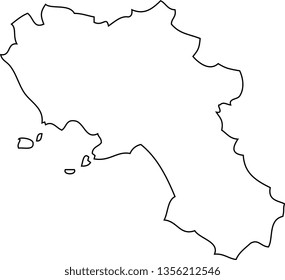 
Campania. Map region of Italy
