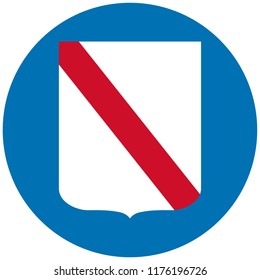 Campania people republic flag vector, Italy regions.Autonomous regions of italy. Vector illustration.