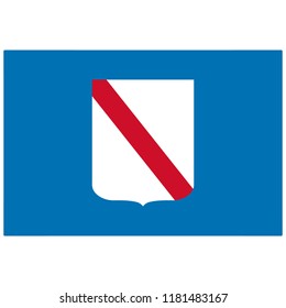 Campania people republic flag vector, Italy regions.Autonomous regions of italy. Vector illustration.